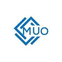 muo lettre logo conception sur blanc Contexte. muo Créatif cercle lettre logo concept. muo lettre conception. vecteur