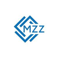 mzz lettre logo conception sur blanc Contexte. mzz Créatif cercle lettre logo concept. mzz lettre conception. vecteur