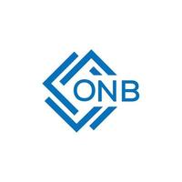 onb lettre logo conception sur blanc Contexte. onb Créatif cercle lettre logo concept. onb lettre conception. vecteur