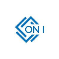 oni lettre logo conception sur blanc Contexte. oni Créatif cercle lettre logo concept. oni lettre conception. vecteur