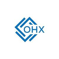 Ohx lettre logo conception sur blanc Contexte. Ohx Créatif cercle lettre logo concept. Ohx lettre design.ohx lettre logo conception sur blanc Contexte. Ohx c vecteur