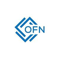 ofn lettre logo conception sur blanc Contexte. ofn Créatif cercle lettre logo concept. ofn lettre conception. vecteur