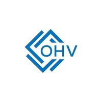 ohv lettre logo conception sur blanc Contexte. ohv Créatif cercle lettre logo concept. ohv lettre conception. vecteur