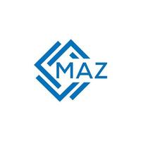 maz lettre logo conception sur blanc Contexte. maz Créatif cercle lettre logo concept. maz lettre conception. vecteur