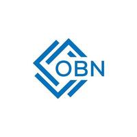 obn lettre logo conception sur blanc Contexte. obn Créatif cercle lettre logo concept. obn lettre conception. vecteur