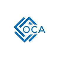 oca lettre logo conception sur blanc Contexte. oca Créatif cercle lettre logo concept. oca lettre conception. vecteur