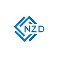 nzd lettre logo conception sur blanc Contexte. nzd Créatif cercle lettre logo concept. nzd lettre conception. vecteur