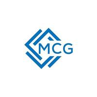 mcg lettre logo conception sur blanc Contexte. mcg Créatif cercle lettre logo concept. mcg lettre conception. vecteur
