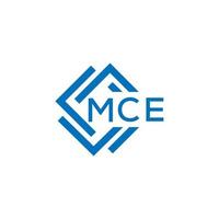 mce lettre logo conception sur blanc Contexte. mce Créatif cercle lettre logo concept. mce lettre conception. vecteur