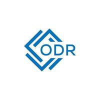 odr lettre logo conception sur blanc Contexte. odr Créatif cercle lettre logo concept. odr lettre conception. vecteur