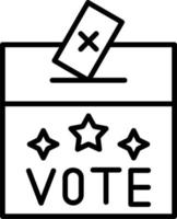 icône de vecteur de boîte de vote
