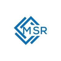 msr lettre logo conception sur blanc Contexte. msr Créatif cercle lettre logo concept. msr lettre conception. vecteur