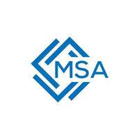 msa lettre logo conception sur blanc Contexte. msa Créatif cercle lettre logo concept. msa lettre conception. vecteur
