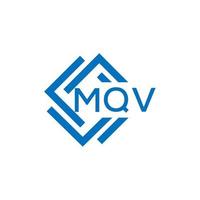 mqv lettre logo conception sur blanc Contexte. mqv Créatif cercle lettre logo concept. mqv lettre conception. vecteur