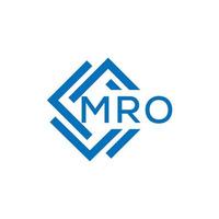 mro lettre logo conception sur blanc Contexte. mro Créatif cercle lettre logo concept. mro lettre conception. vecteur