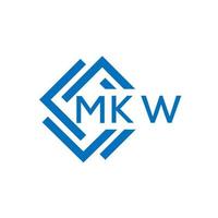 mkw lettre logo conception sur blanc Contexte. mkw Créatif cercle lettre logo concept. mkw lettre conception. vecteur