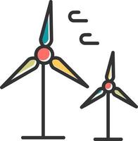 icône de vecteur d'éolienne