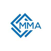 mma lettre logo conception sur blanc Contexte. mma Créatif cercle lettre logo concept. mma lettre conception. vecteur