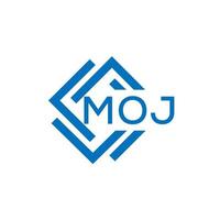 moj lettre logo conception sur blanc Contexte. moj Créatif cercle lettre logo concept. moj lettre conception. vecteur