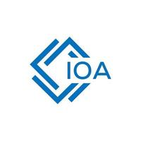 ioa lettre logo conception sur blanc Contexte. ioa Créatif cercle lettre logo concept. ioa lettre conception. vecteur