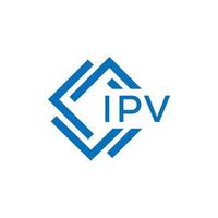 ipv lettre logo conception sur blanc Contexte. ipv Créatif cercle lettre logo concept. ipv lettre conception. vecteur