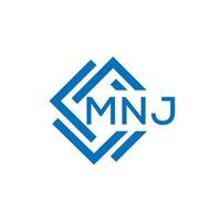 mnj lettre logo conception sur blanc Contexte. mnj Créatif cercle lettre logo concept. mnj lettre conception. vecteur