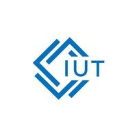 iut lettre logo conception sur blanc Contexte. iut Créatif cercle lettre logo concept. iut lettre conception. vecteur