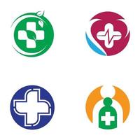 ensemble d'images de logo de soins médicaux vecteur