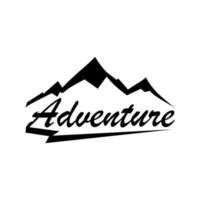 Montagne aventure logo concept vecteur