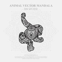 mandala de singe. éléments décoratifs vintage. motif oriental, illustration vectorielle. vecteur