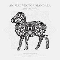 mandala de moutons. éléments décoratifs vintage. motif oriental, illustration vectorielle. vecteur