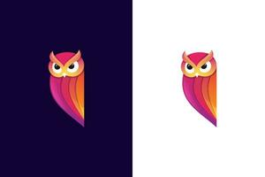 hibou logo conception avec coloré concept et Créatif logo conception vecteur
