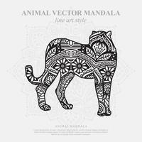 mandala de tigre. éléments décoratifs vintage. motif oriental, illustration vectorielle. vecteur