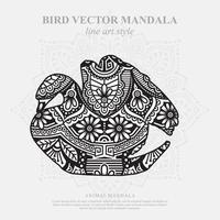 mandala d'oiseau. éléments décoratifs vintage. motif oriental, illustration vectorielle. vecteur