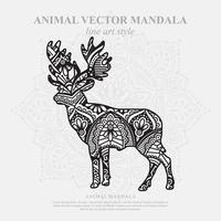 mandala d'orignal. éléments décoratifs vintage. motif oriental, illustration vectorielle. vecteur