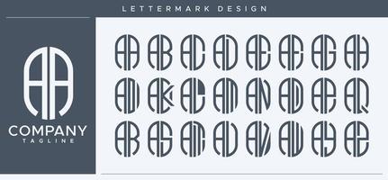 abstrait tube lettre une logo conception. moderne ligne capsule aa une lettre logo vecteur modèle.