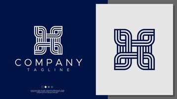 géométrique ligne lettre h logo conception vecteur. luxe abstrait h initiale logo graphique. vecteur