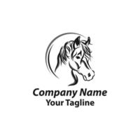 cheval tête graphique logo modèle, vecteur illustration sur blanc Contexte Stock illustration