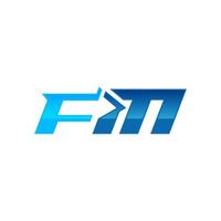 fm lettre logo, initiale lettre fm graphique logo modèle, unique monogramme lettre fm logo vecteur. eps10 vecteur