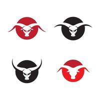 images de logo tête de taureau vecteur