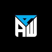 création de logo de lettre aaw avec graphique vectoriel, logo aaw simple et moderne. vecteur