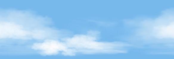 ciel bleu harmonieux avec fond de nuages altostratus, dessin animé vectoriel motif large horizon du ciel naturel avec des nuages cirrus, concept toutes les bannières saisonnières en journée ensoleillée printemps et été le matin