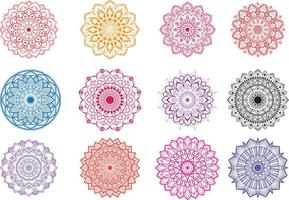 différent les types de mandala dessins vecteur