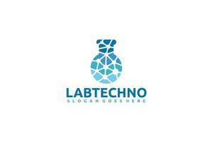 Logo du laboratoire technologique vecteur