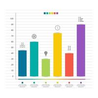 diagramme à barres pour illustration de l & # 39; analyse financière vecteur