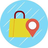 conception d'icône vectorielle de destination shopping vecteur