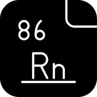 radon vecteur icône