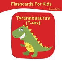 dinosaure carte flash collectes. dinosaure éducatif imprimable flashcards. vecteur affiche pour préscolaire éducation.