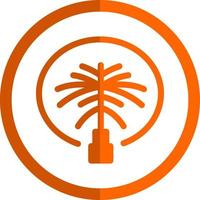 conception d'icône vectorielle palm jumeirah vecteur