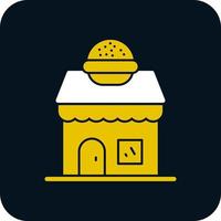 conception d'icône de vecteur de magasin de hamburger